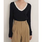 ニットトップス レイヤード風 Vネック服 | SUNSHINE CLOSET | 詳細画像4