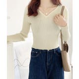 ニットトップス Vネックセーター 春秋冬 | SUNSHINE CLOSET | 詳細画像3 