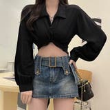 シャツブラウス 長袖 ショート丈トップス | SUNSHINE CLOSET | 詳細画像10