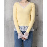 ニットトップス レース切替え Vネック服 | SUNSHINE CLOSET | 詳細画像6