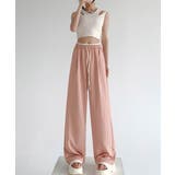 ハイウエストパンツ配色ウエスト 冷感タッチとろみパンツ 体型カバーストレートパン… | SUNSHINE CLOSET | 詳細画像16 