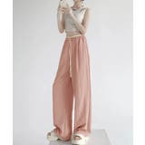 ハイウエストパンツ配色ウエスト 冷感タッチとろみパンツ 体型カバーストレートパン… | SUNSHINE CLOSET | 詳細画像17 