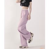 ハイウエストパンツ配色ウエスト 冷感タッチとろみパンツ 体型カバーストレートパン… | SUNSHINE CLOSET | 詳細画像20 