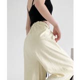 ハイウエストパンツ配色ウエスト 冷感タッチとろみパンツ 体型カバーストレートパン… | SUNSHINE CLOSET | 詳細画像4 