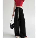 ハイウエストパンツ配色ウエスト 冷感タッチとろみパンツ 体型カバーストレートパン… | SUNSHINE CLOSET | 詳細画像9 