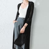 ブラック | ロングカーディガン レディース 薄手 | ANGELCLOSET