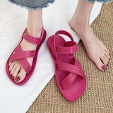 ホットピンク | ビーチサンダル ストラップ レディース夏 | ANGELCLOSET