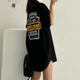 ブラック | チュニックロンT 半袖 ロングtシャツ | ANGELCLOSET