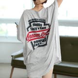 グレー | チュニックロンT 半袖 ロングtシャツ | ANGELCLOSET