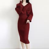 ワインレッド | ニット セットアップ レディース | SUNSHINE CLOSET