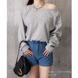 ワンショルトレーナーレディース 韓国風長袖プルオーバー 大人可愛い着やせトップス | SUNSHINE CLOSET | 詳細画像14 