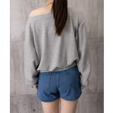 ワンショルトレーナーレディース 韓国風長袖プルオーバー 大人可愛い着やせトップス | SUNSHINE CLOSET | 詳細画像17 
