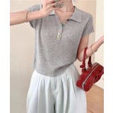 襟付きサマーニットレディース 春夏トップス新作 大人可愛い | SUNSHINE CLOSET | 詳細画像1