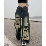 ダメージバギーデニムパンツヴィンテージ風 | SUNSHINE CLOSET | 詳細画像12 