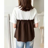 異素材切り替えトップスレディース ビスチェレイヤード風Tシャツ ペプラムトップス… | SUNSHINE CLOSET | 詳細画像13 