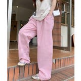 チェック柄ワイドパンツ ハイウエスト薄手 | SUNSHINE CLOSET | 詳細画像12 