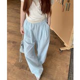 チェック柄ワイドパンツ ハイウエスト薄手 | SUNSHINE CLOSET | 詳細画像17 