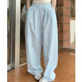 チェック柄ワイドパンツ ハイウエスト薄手 | SUNSHINE CLOSET | 詳細画像18 