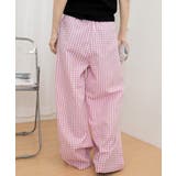 チェック柄ワイドパンツ ハイウエスト薄手 | SUNSHINE CLOSET | 詳細画像22 
