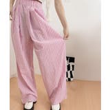 チェック柄ワイドパンツ ハイウエスト薄手 | SUNSHINE CLOSET | 詳細画像24 