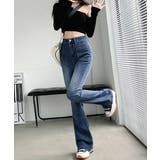 韓国風セミフレアデニムパンツ レディース | ANGELCLOSET | 詳細画像3