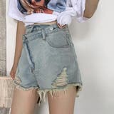 サックス | デニム ショートパンツ レディース | ANGELCLOSET