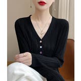 レディース カラーボタンパンチングニットカーデ 大人可愛いサマーニット羽織りきれ… | SUNSHINE CLOSET | 詳細画像3 