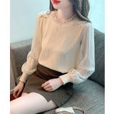 レディース フリルネック レースブラウス | SUNSHINE CLOSET | 詳細画像1 