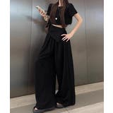 半袖トップス ハイウエストイージーパンツ ヒップカバ付きー2点セットアップ | SUNSHINE CLOSET | 詳細画像15 