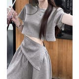 半袖トップス ハイウエストイージーパンツ ヒップカバ付きー2点セットアップ | SUNSHINE CLOSET | 詳細画像4 