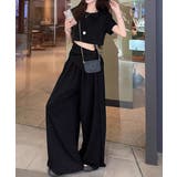 半袖トップス ハイウエストイージーパンツ ヒップカバ付きー2点セットアップ | SUNSHINE CLOSET | 詳細画像8 