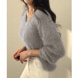モヘア調ニット Vネックシャギートップス | SUNSHINE CLOSET | 詳細画像2 