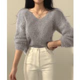 モヘア調ニット Vネックシャギートップス | SUNSHINE CLOSET | 詳細画像4 