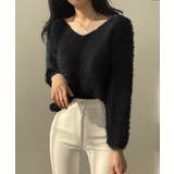 モヘア調ニット Vネックシャギートップス | SUNSHINE CLOSET | 詳細画像5 