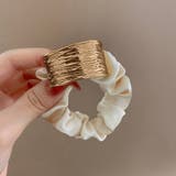 プレート付きシュシュ 大人っぽいヘアゴム | SUNSHINE CLOSET | 詳細画像14