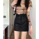 PUレザーミニスカートハイウエスト韓国風 | SUNSHINE CLOSET | 詳細画像5 