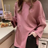 ピンク | チュニックtシャツ レディース スリットT | ANGELCLOSET