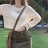 透かし編みニットトップス レディース長袖 | SUNSHINE CLOSET | 詳細画像2