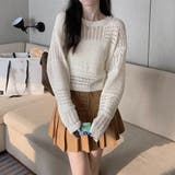 透かし編みニットトップス レディース長袖 | SUNSHINE CLOSET | 詳細画像5