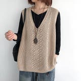 ニットベスト レディース ニットジレ秋冬 | SUNSHINE CLOSET | 詳細画像6