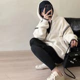 フード付きニットパーカー韓国ファッション | SUNSHINE CLOSET | 詳細画像6 