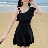 ワンショルダーワンピース水着 体型カバー | SUNSHINE CLOSET | 詳細画像1 