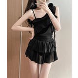 ワンショルダーフリル水着お腹カバー 温泉 リボンスイムウェア | SUNSHINE CLOSET | 詳細画像8 