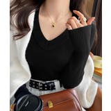 裏起毛ニットトップス Vネックリブニット | SUNSHINE CLOSET | 詳細画像6 