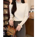 裏起毛 ハイネックニットトップスフリル襟 | SUNSHINE CLOSET | 詳細画像3 