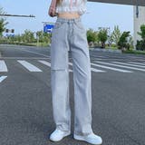 デニムストレートパンツ ダメージジーンス | SUNSHINE CLOSET | 詳細画像3 