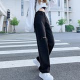 デニムストレートパンツ ダメージジーンス | SUNSHINE CLOSET | 詳細画像6 