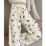 蝶柄ワイドパンツ ダメージロングパンツ夏 | SUNSHINE CLOSET | 詳細画像13 