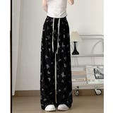 蝶柄ワイドパンツ ダメージロングパンツ夏 | SUNSHINE CLOSET | 詳細画像2 