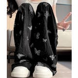 蝶柄ワイドパンツ ダメージロングパンツ夏 | SUNSHINE CLOSET | 詳細画像5 